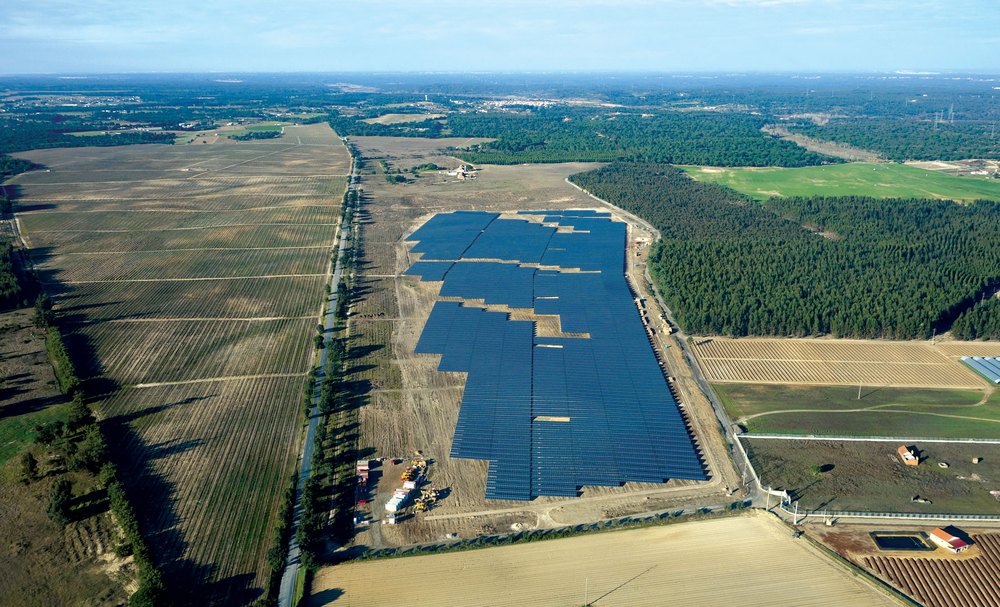 Q Energy solar park with rows of solar panels